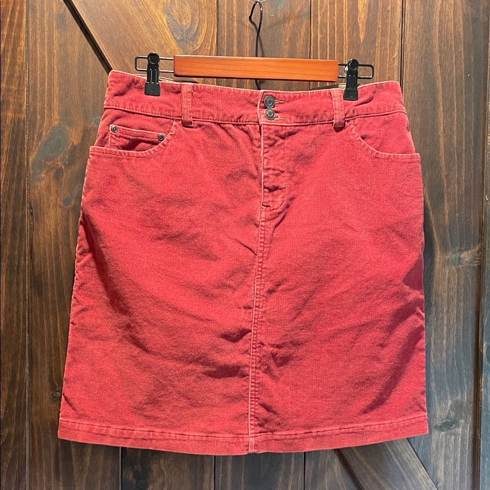 Sonoma Red Denim Pencil Skirt